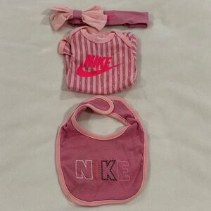 Nike Pink Striped Bodysuit Set Brand New F50